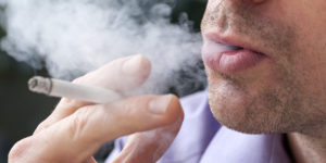 Breathing smoke out