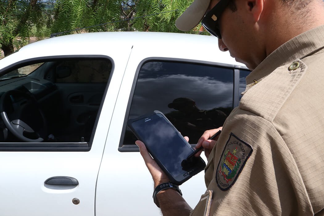 3ª Cia da Polícia Militar de Campos Novos instala equipamentos para utilização do PMSC Mobile