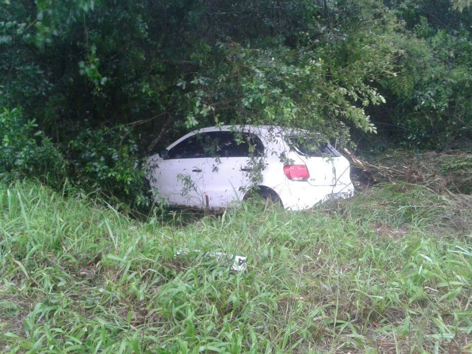 Saída de pista é registrada na BR 282 em Campos Novos