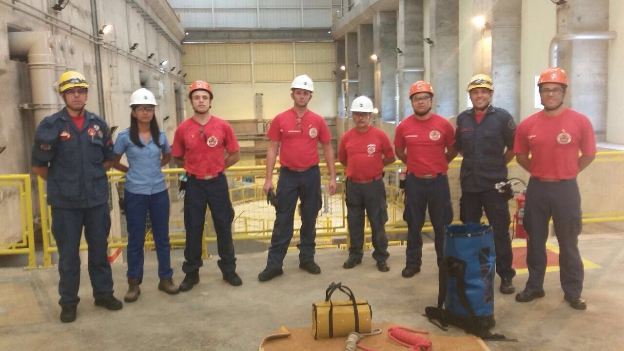 Corpo de Bombeiros realiza treinamento de resgate na Usina Garibaldi
