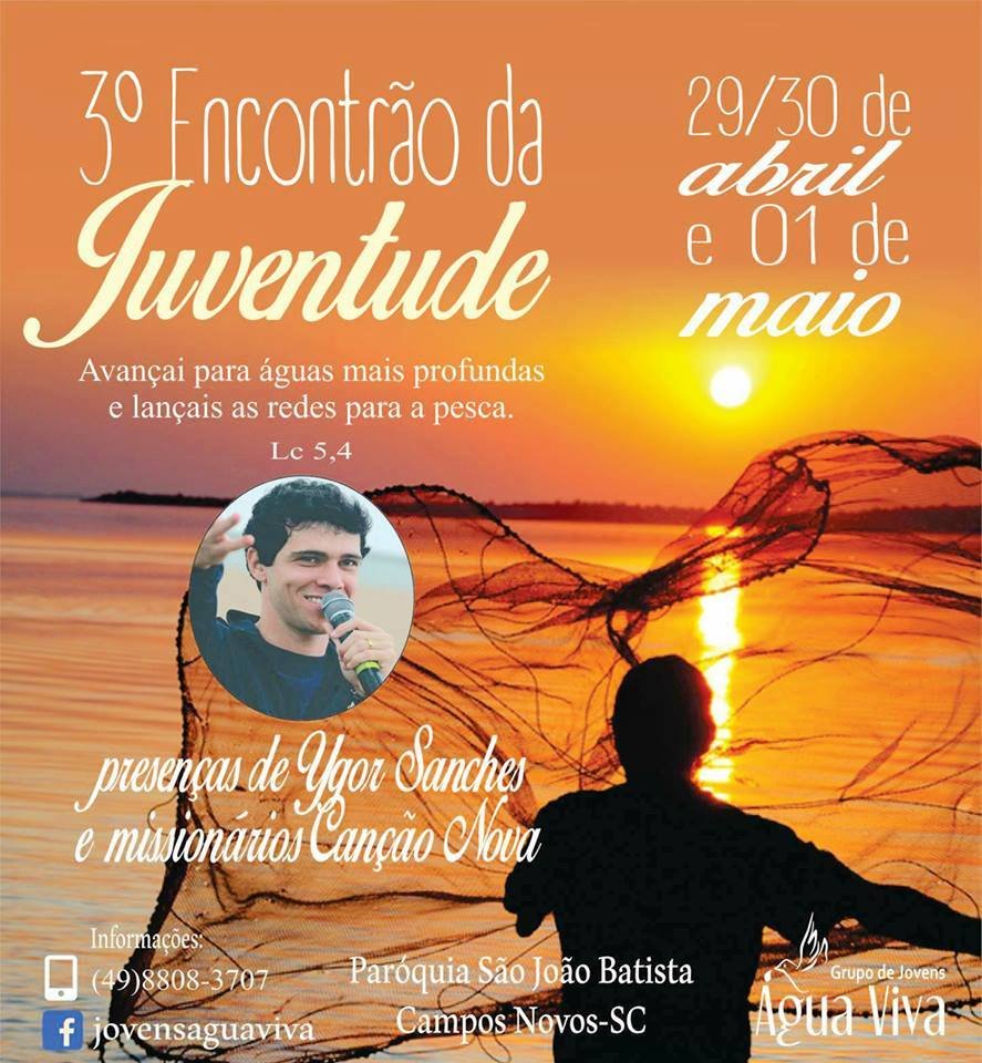 Inscrições abertas para o 3º Encontrão da Juventude em CN