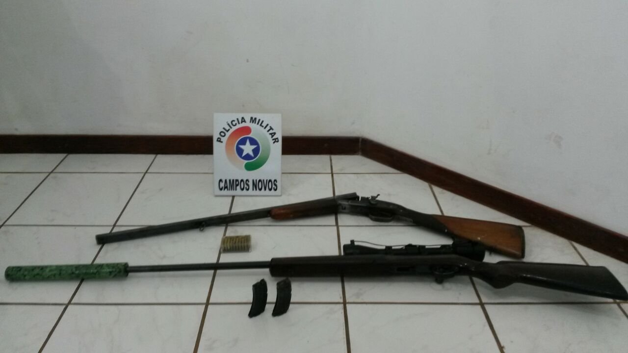Polícia Militar apreende armas e munições e efetua prisão