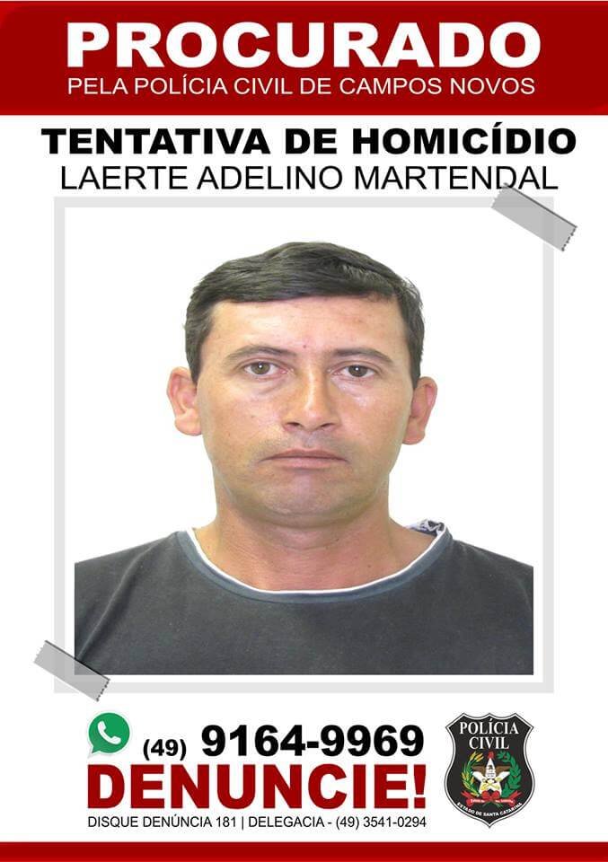 Polícia Civil divulga foto de foragido que tentou matar ex-mulher