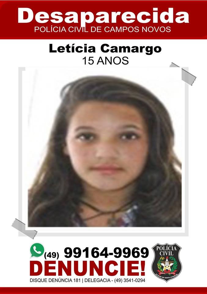Adolescente saiu de casa na terça-feira e não retornou