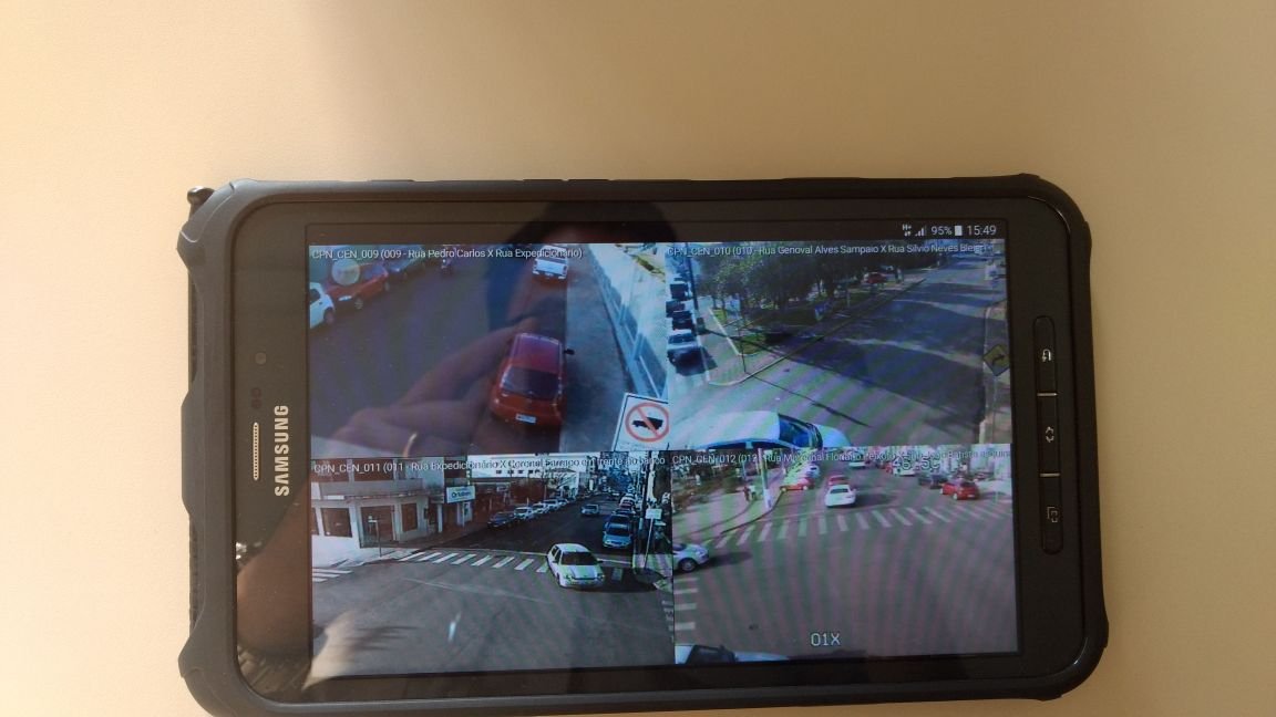 Tablets da PM estão interligados ao sistema de videomonitoramento