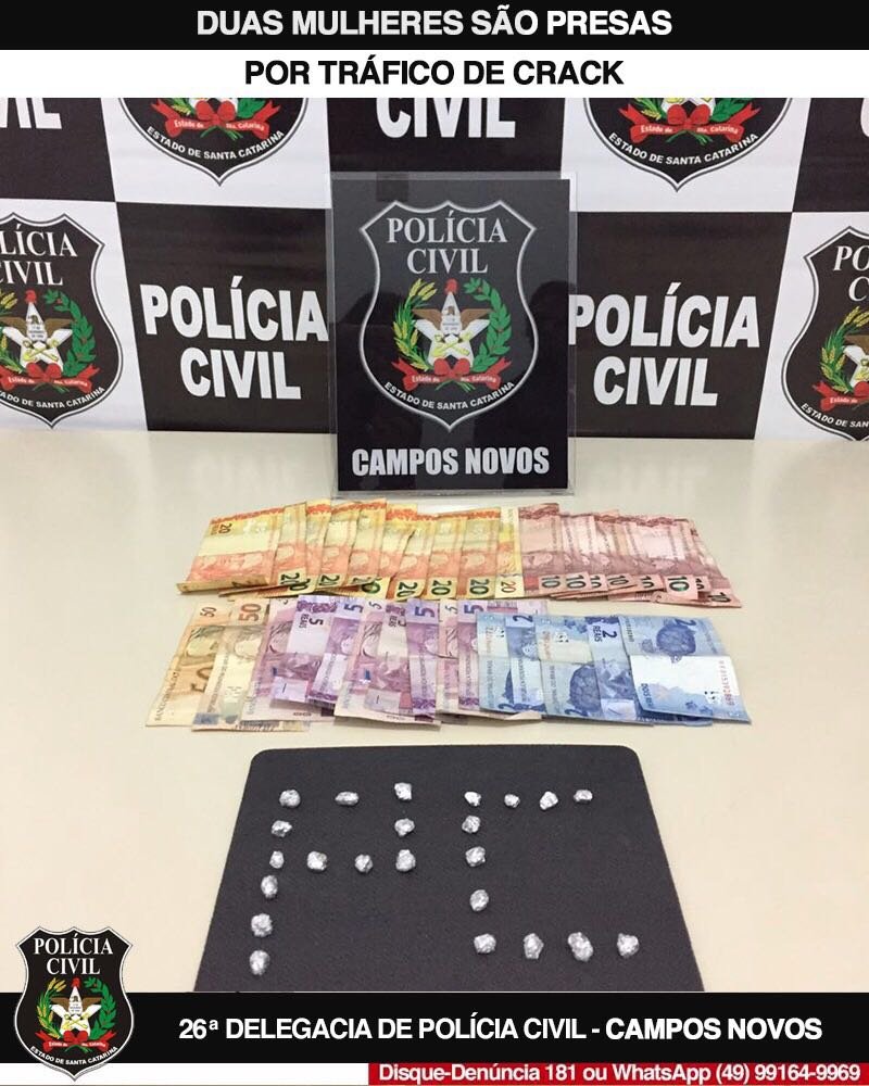 Polícia Civil prende duas mulheres e apreende uma adolescente por tráfico de drogas