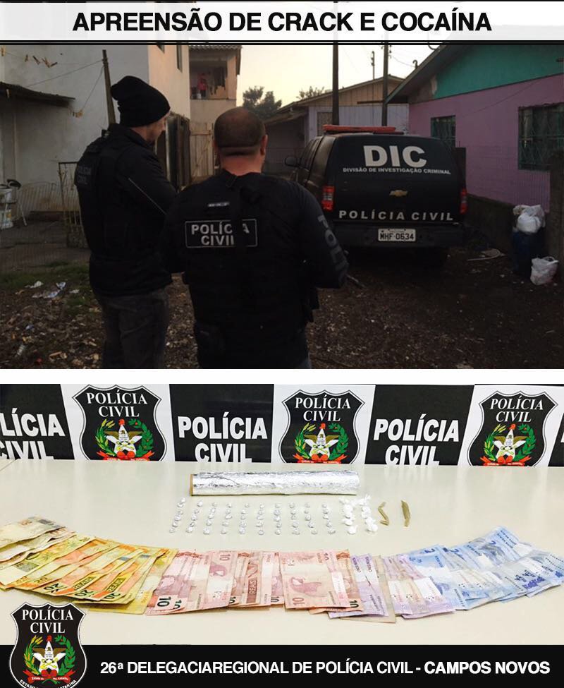 Polícia Civil apreende Cocaína e Crack