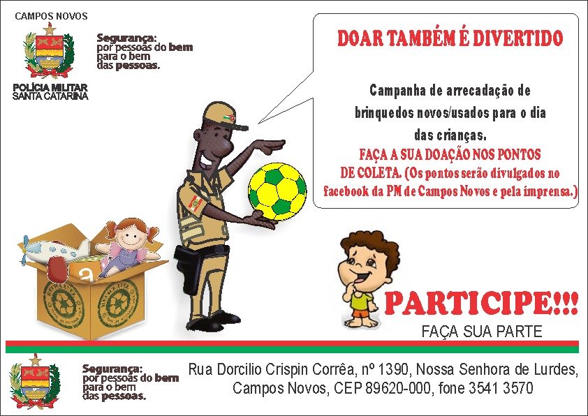 Polícia Militar realiza 2ª edição da campanha “Doar também é divertido”