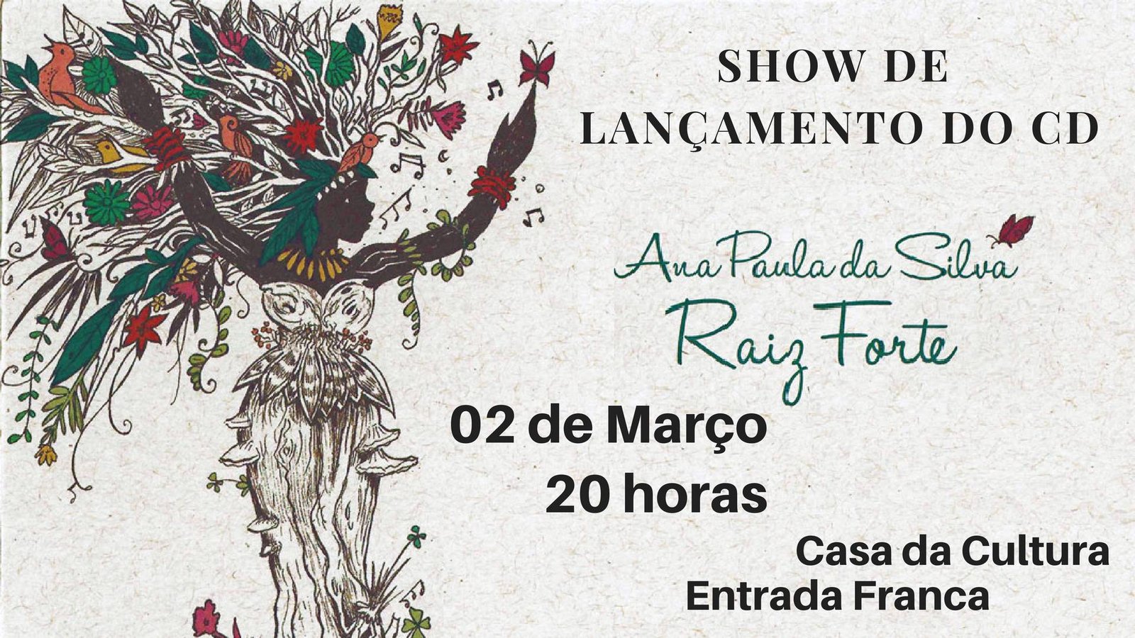 CD Raiz Forte de Ana Paula Silva terá show de lançamento em Campos Novos