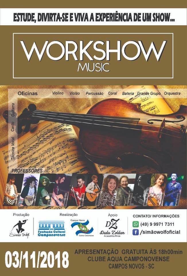 Campos Novos realiza 1° Edição do WorkShow Music