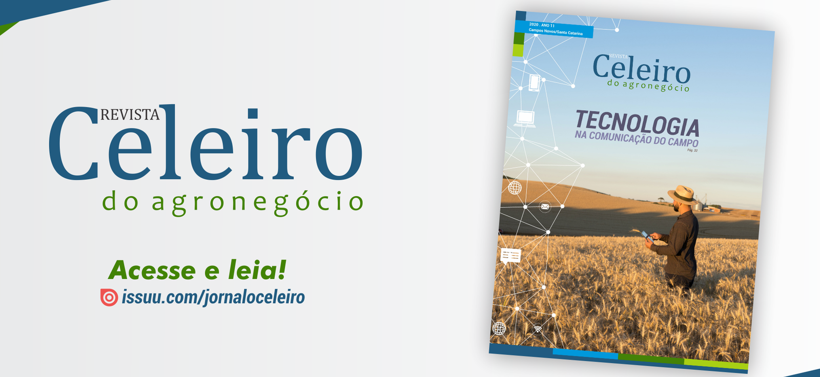 Em 2020, Revista ‘Celeiro do Agronegócio’ é lançada em formato 100% digital