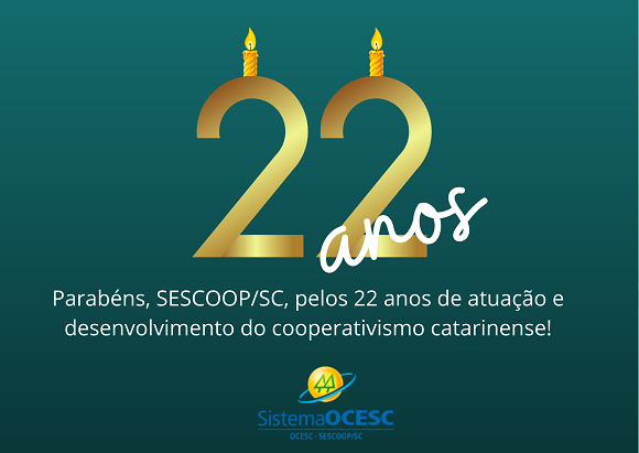 SESCOOP/SC completa 22 anos de fundação