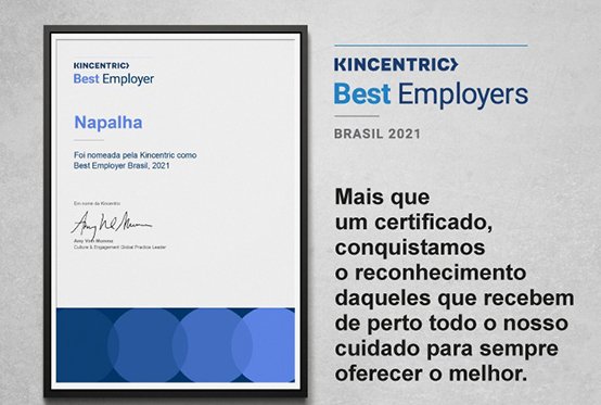 Napalha recebe certificação melhores empregadores