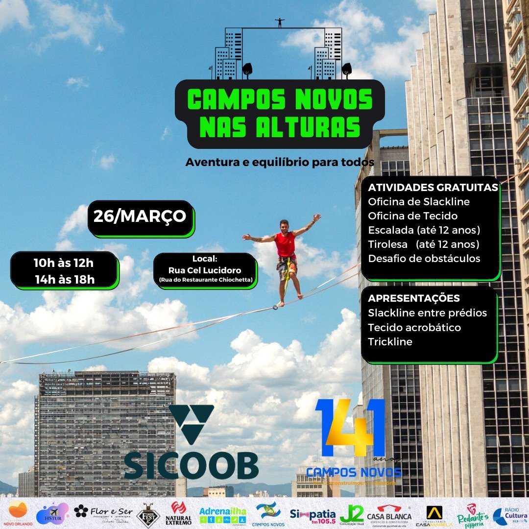 Sicoob patrocina ‘Campos Novos nas alturas’