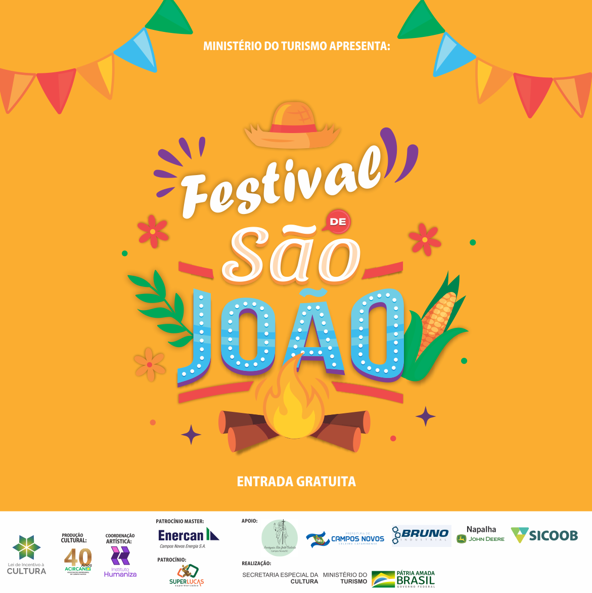 Festival de São João acontece no próximo dia (24)