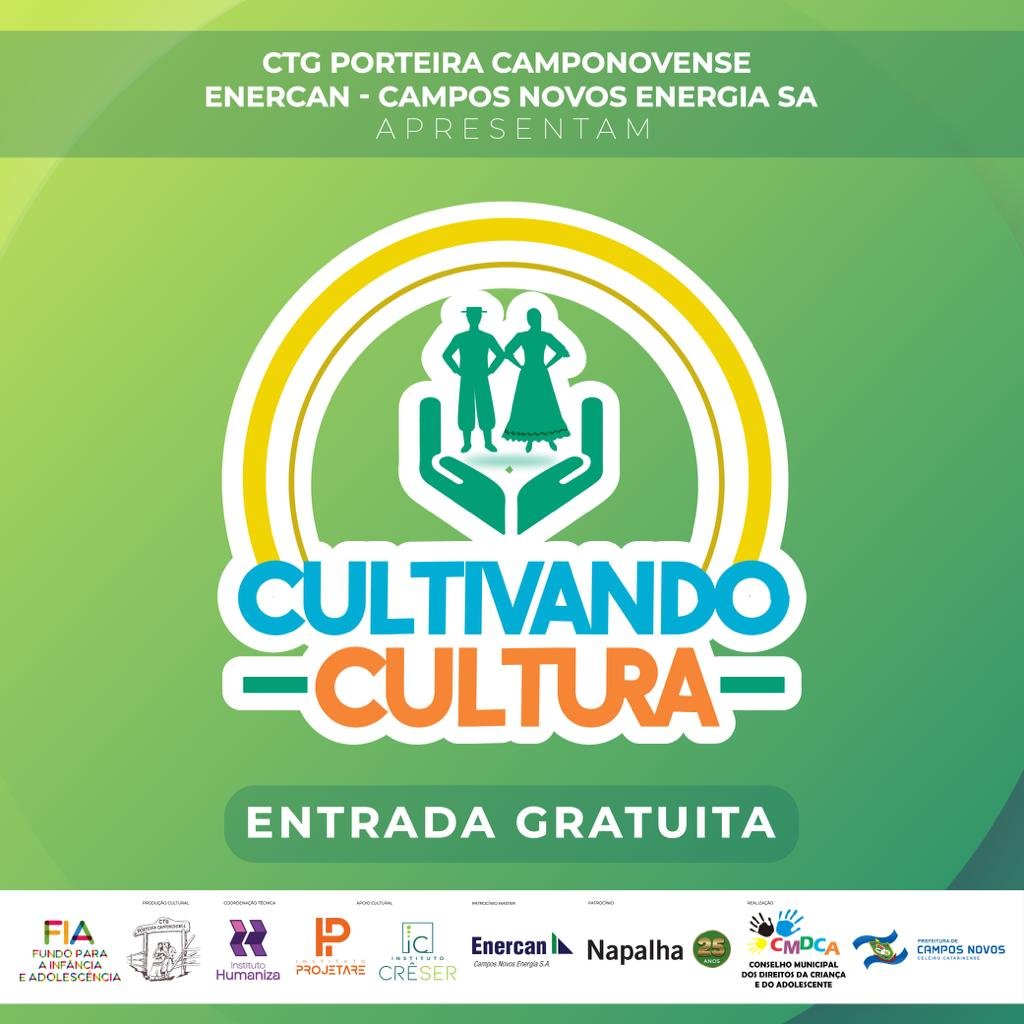 CTG Porteira Camponovense está com inscrições abertas para o projeto ‘Cultivando Cultura ‘