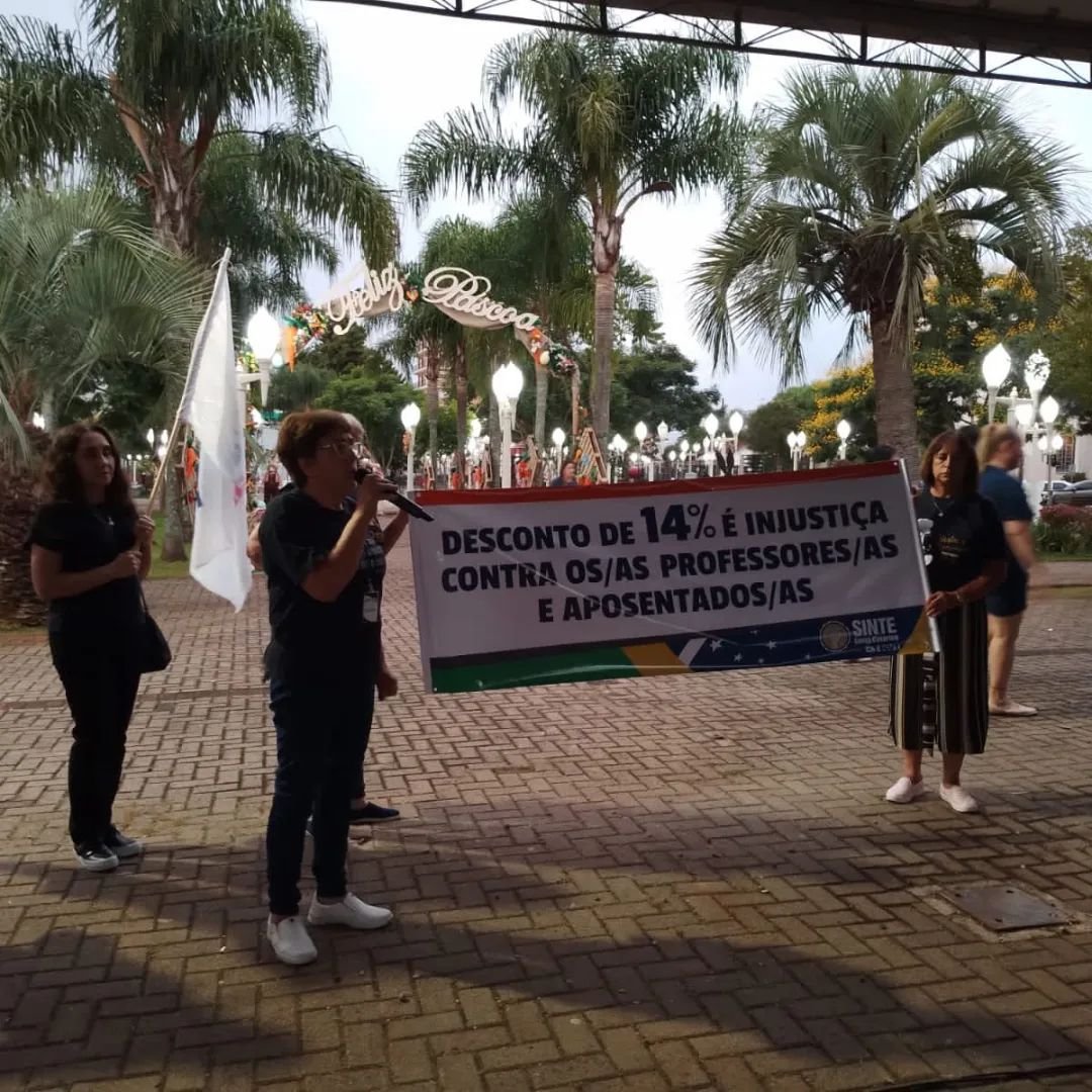 Mobilização marca o Dia Nacional do Piso Salarial dos Professores, em Campos Novos