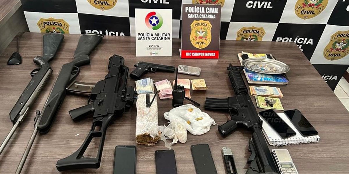 Operação conjunta das policias civil e militar prendem traficantes de drogas em Campos Novos