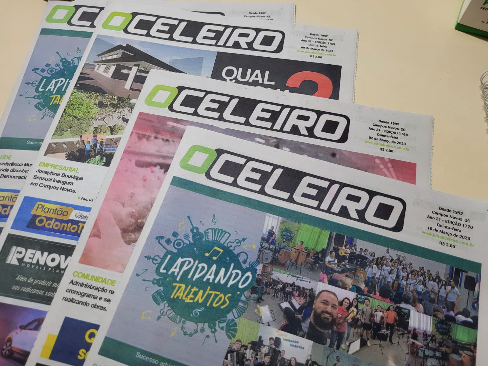 Jornal O Celeiro é premiado como Jornal Regional Impresso de Maior Circulação e Jornal Mais Lido