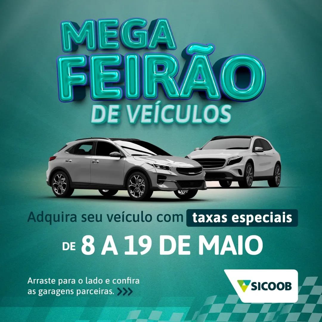 Sicoob realiza MEGA FEIRÃO DE VEÍCULOS em Campos Novos e região