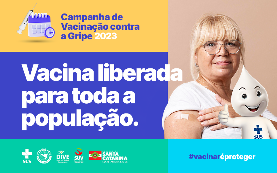 Vacina contra a gripe está liberada para toda a população acima de seis meses de idade