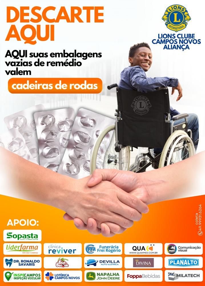 Lions Clube Aliança realiza campanha de arrecadação de Blister
