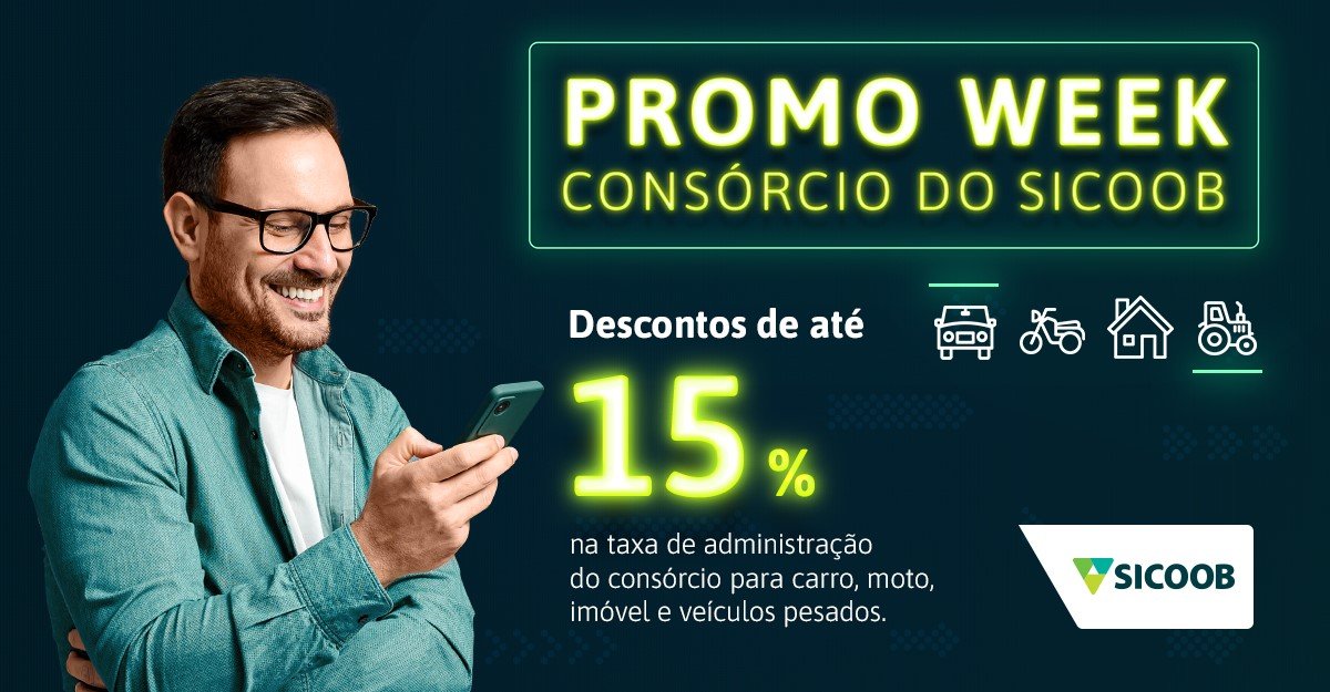 Sicoob atinge marca de R$ 6,4 bilhões em 11 dias de promoção de consórcios 