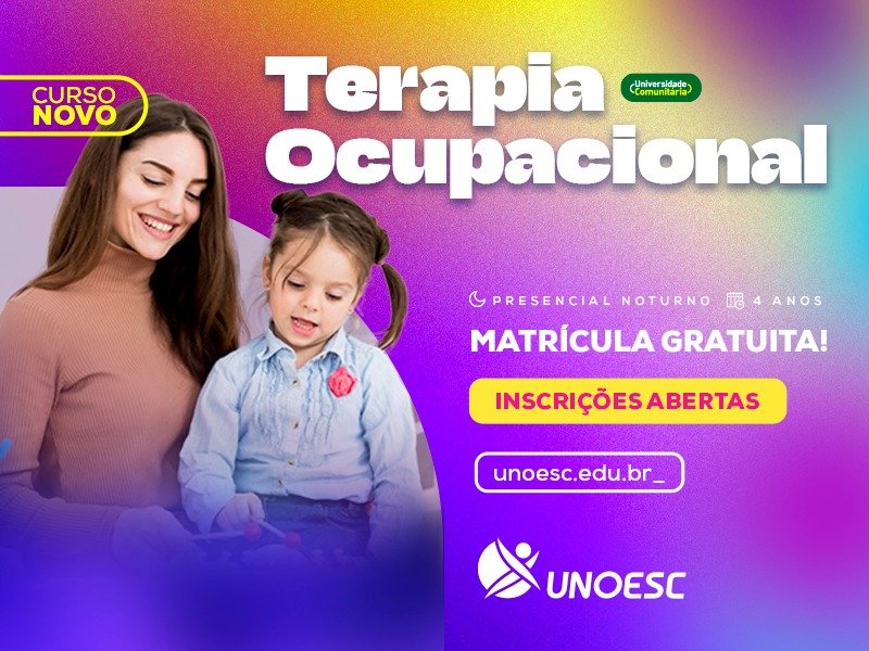 Curso de Terapia Ocupacional é novidade na Unoesc Joaçaba