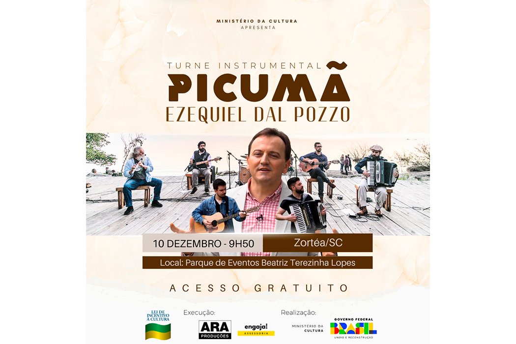 Turnê Instrumental ‘Picumã’, com Ezequiel Dal Pozzo será realizada em ZORTÉA