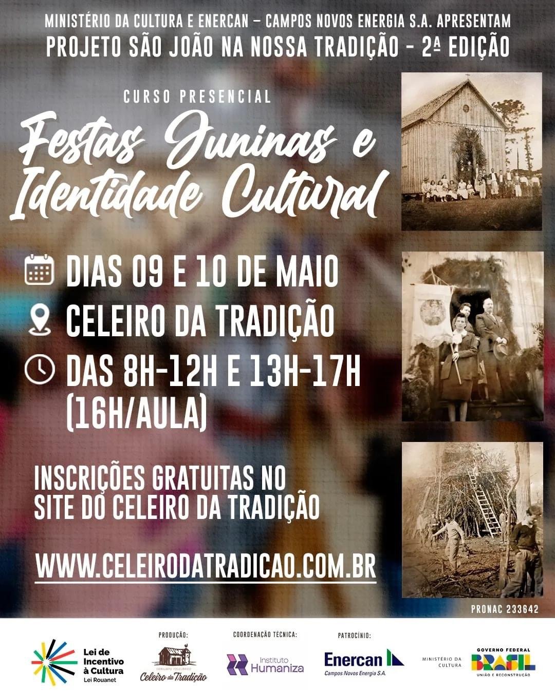 Abertas as Inscrições para o Curso: Festas Juninas e Identidade Cultural
