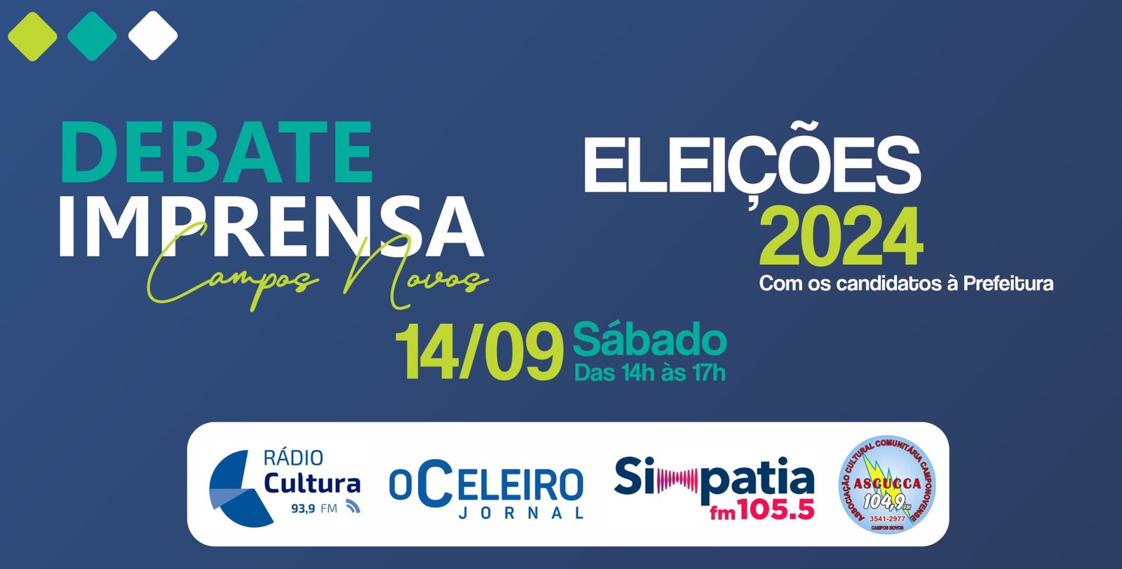 Imprensa de Campos Novos fará Debate Conjunto para as Eleições 2024