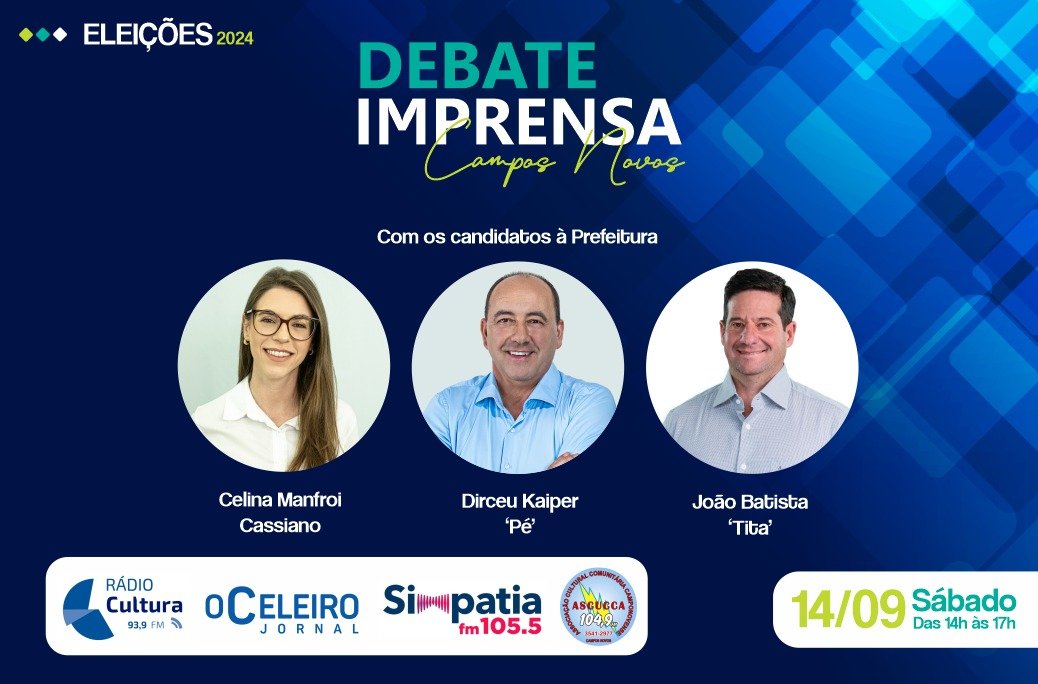 DEBATE IMPRENSA CAMPOS NOVOS acontece hoje