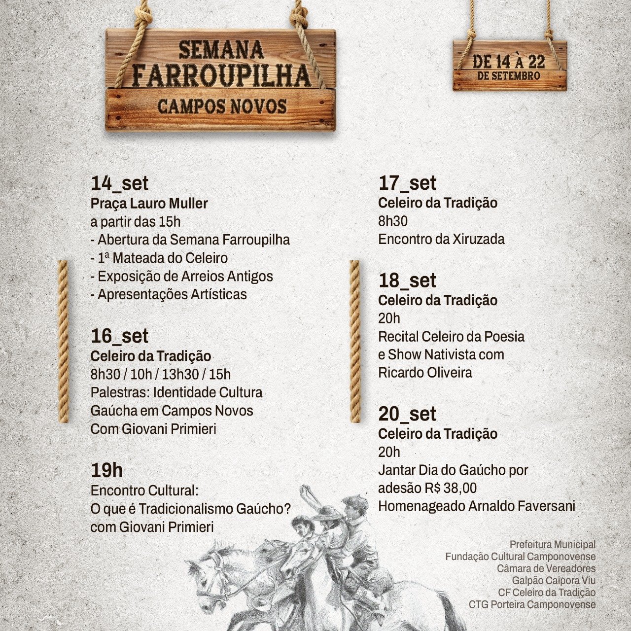 Celeiro da Tradição participa na promoção de eventos alusivos a Semana Farroupilha