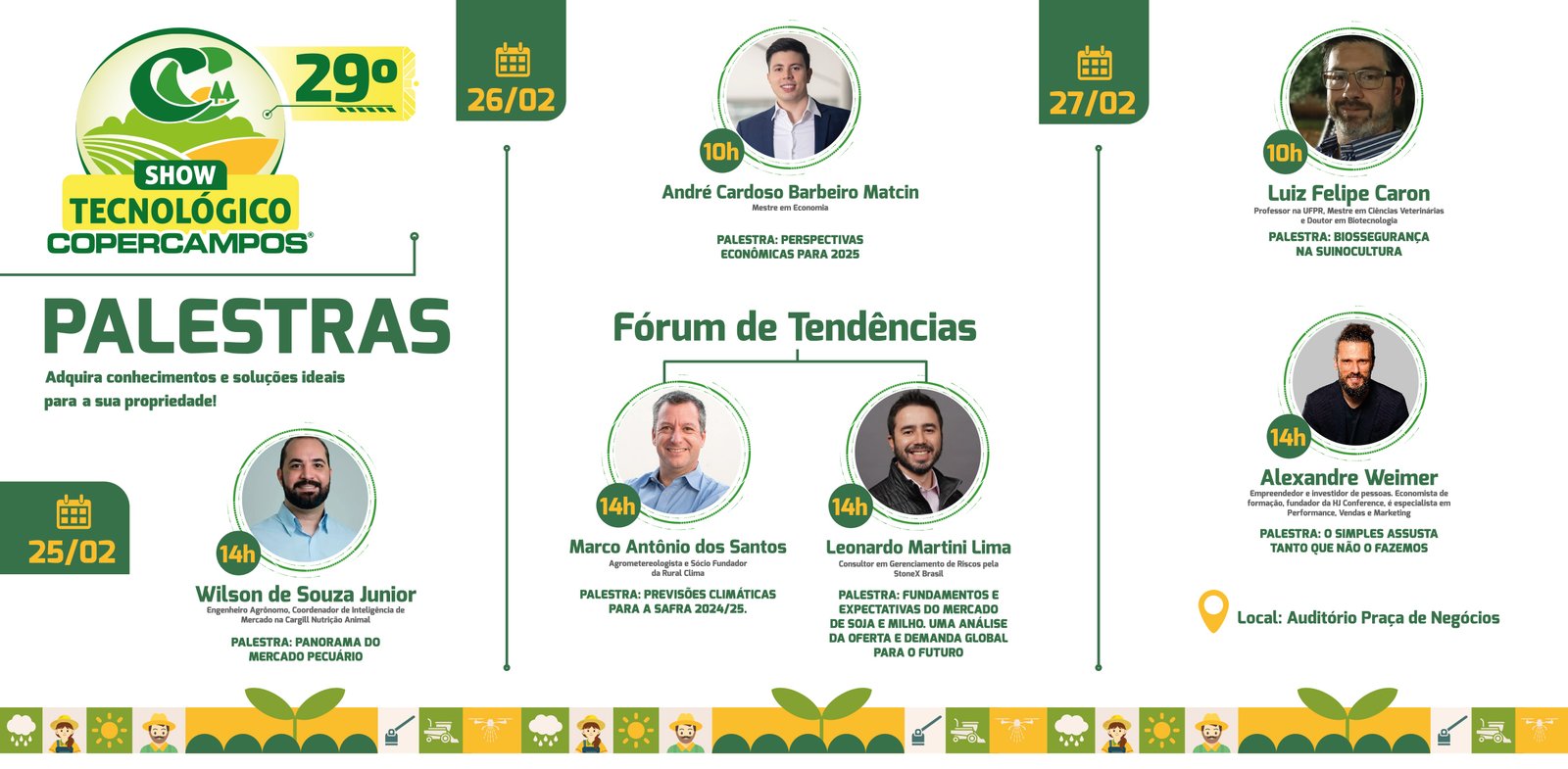 Palestras imperdíveis no  29º Show Tecnológico Copercampos