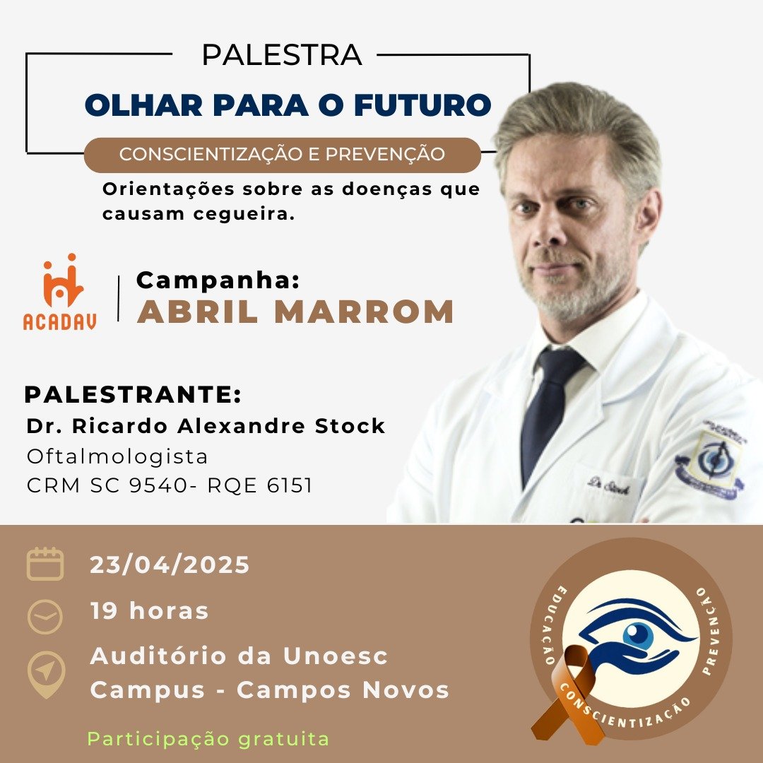 Acadav realiza Palestra sobre Prevenção de Doenças que Causam Cegueira