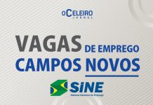 VAGAS DE EMPREGO – CAMPOS NOVOS