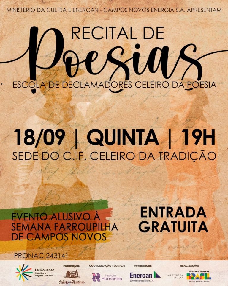 ‘Celeiro da Tradição’, realiza Recital de Poesias