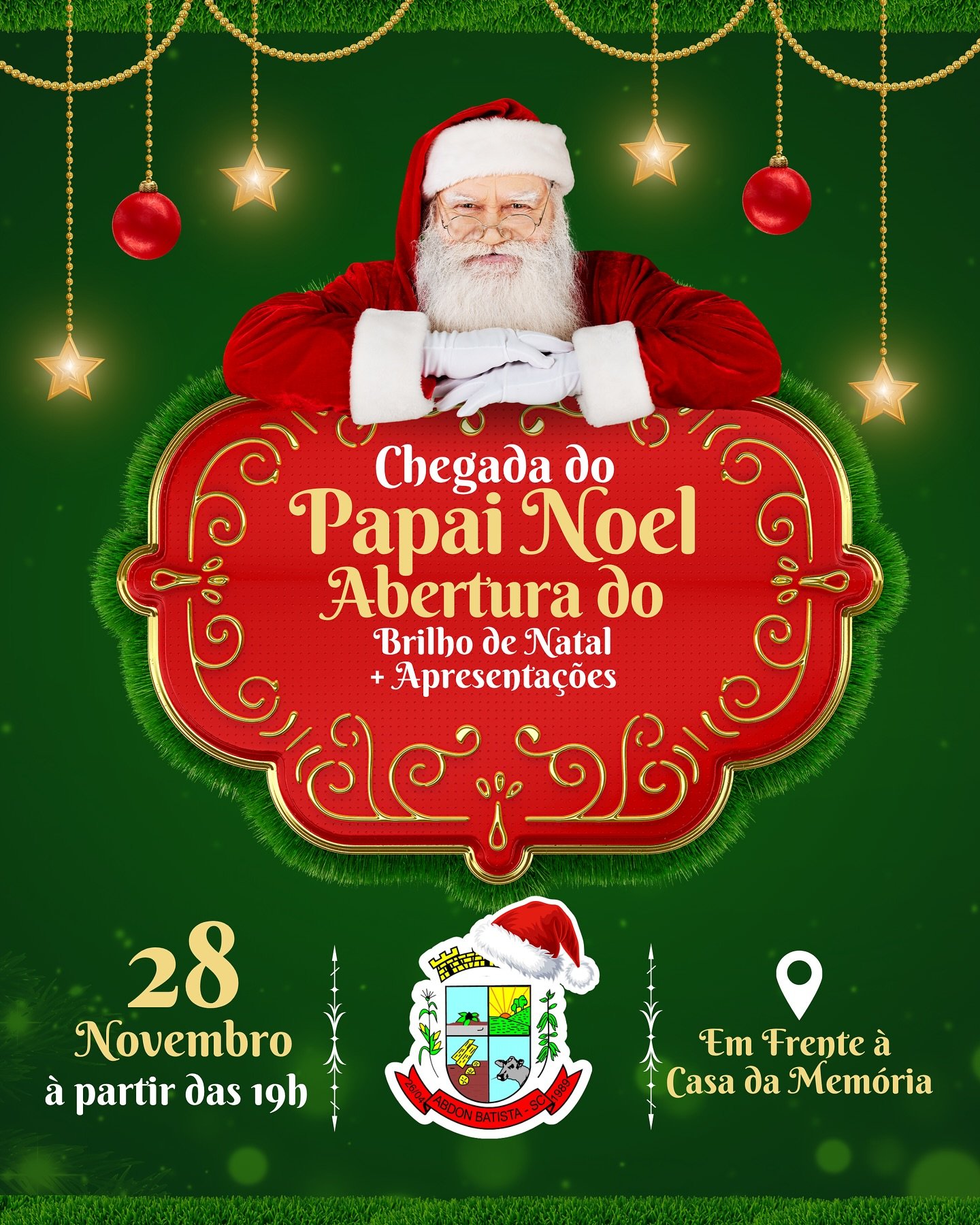 Abdon Batista lança Programação Oficial do Natal 2025