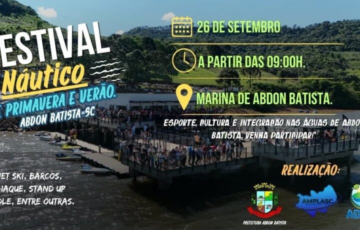Abdon Batista sediará Festival Náutico de Primavera