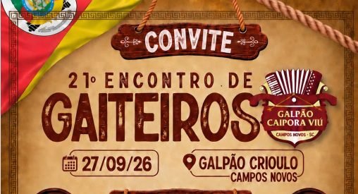 21º Encontro de Gaiteiros acontece no domingo (27)